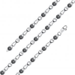 Цепь плетение Фантазийное из черненого серебра Иордань Б-Ц-083 Хризма фото